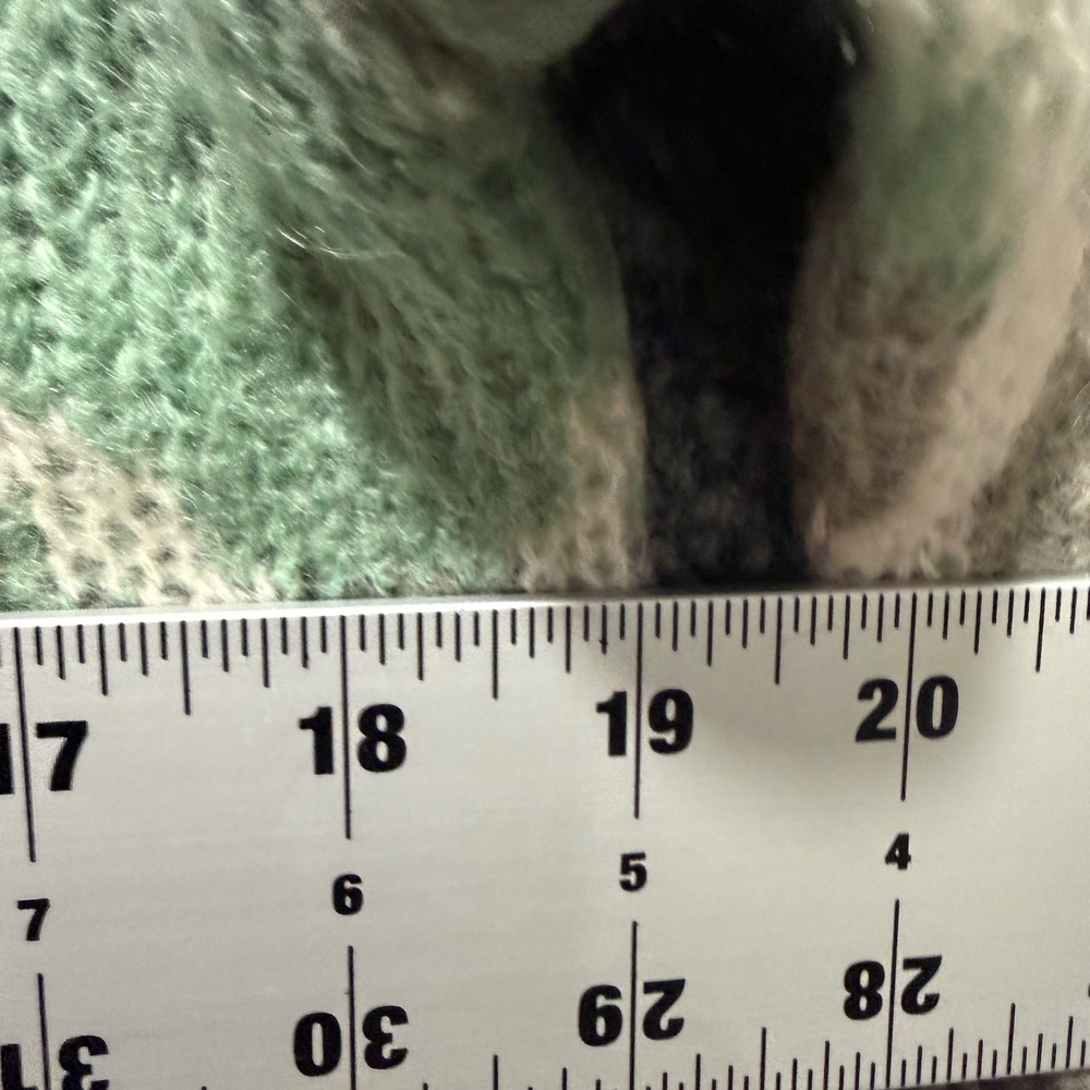 Sundance Galway Bay Cardigan Womens Small Green Mohair Beaded Fair Isle Exc - Picture 6 of 8
